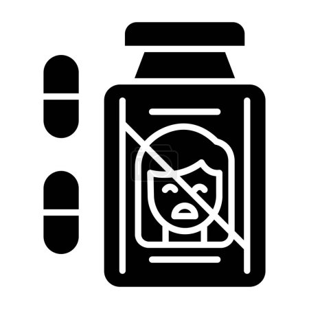 Ilustración de Icono antidepresivo, ilustración vectorial - Imagen libre de derechos