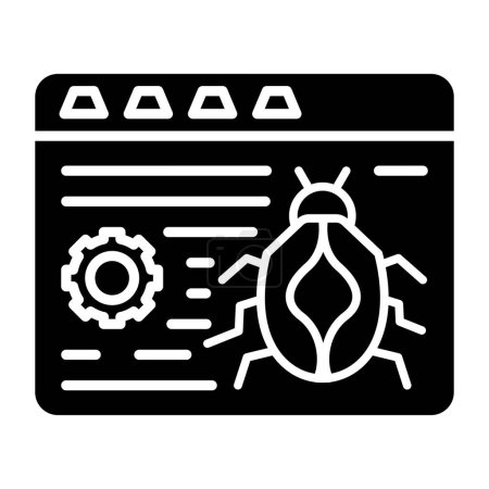 Illustration for Bug website layout simple icon, vector illustration - Royalty Free Image