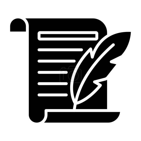Ink And Quill simple icon, vector illustration