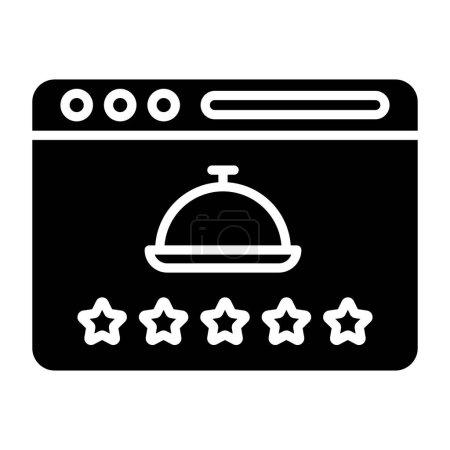 Illustration for Food Review simple icon, vector illustration - Royalty Free Image