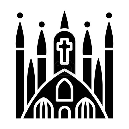 Illustration for Sagrada Familia simple icon, vector illustration - Royalty Free Image
