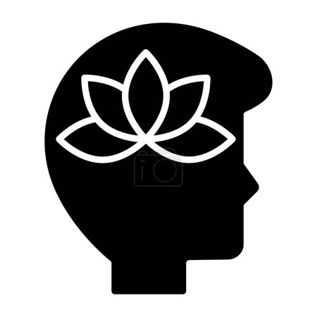 Ilustración de Meditación icono simple, ilustración vectorial - Imagen libre de derechos