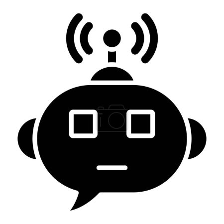 Illustration for Smart Chat Bot simple icon, vector illustration - Royalty Free Image