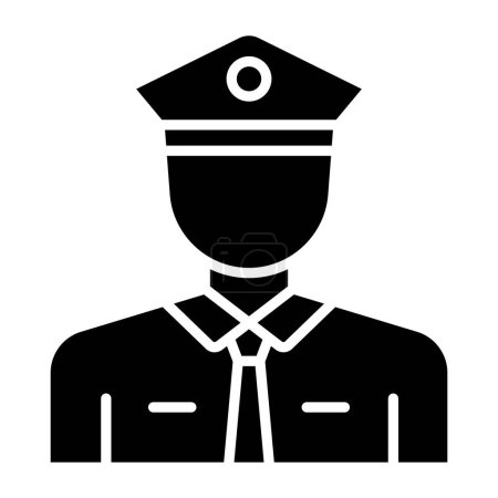 Illustration for Captain simple icon, vector illustration - Royalty Free Image