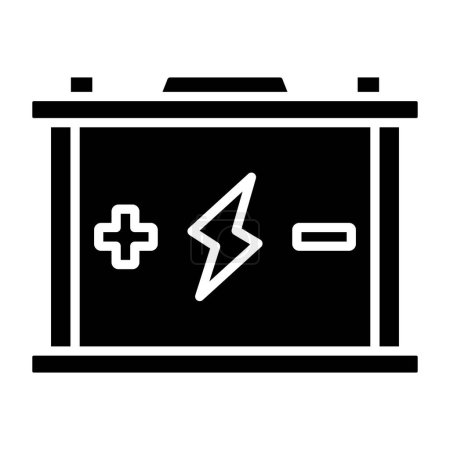 Ilustración de Icono simple de la batería, ilustración vectorial - Imagen libre de derechos
