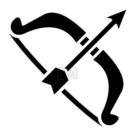 Ilustración de Arco con flecha. icono web ilustración simple - Imagen libre de derechos