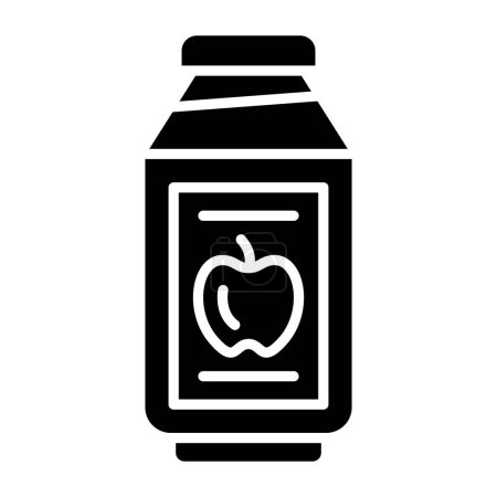 Illustration for Apple jam icon vector illustration - Royalty Free Image