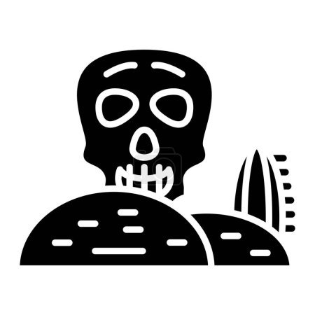 Illustration for Skull island. web icon simple illustration - Royalty Free Image