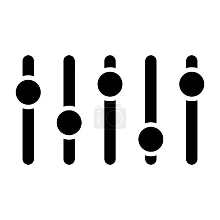 Ilustración de Ecualizador de sonido icono, vector de ilustración - Imagen libre de derechos