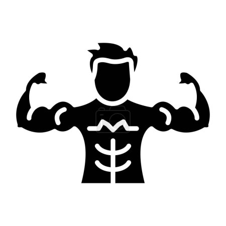 Téléchargez les illustrations : Fitness homme avec abdos, illustration vectorielle - en licence libre de droit