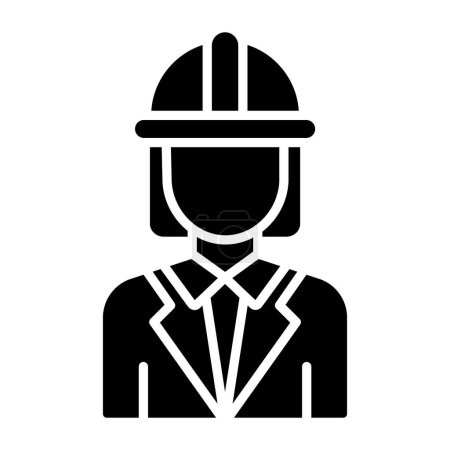 Illustration for Engineer Female simple icon, vector illustration - Royalty Free Image