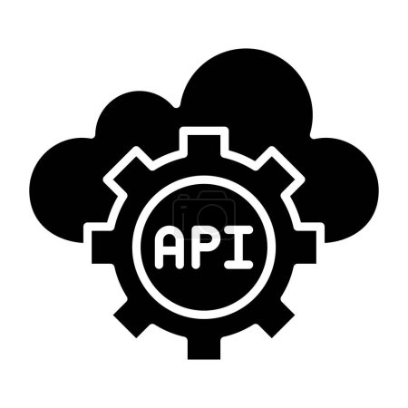 Illustration for Api simple icon, vector illustration - Royalty Free Image