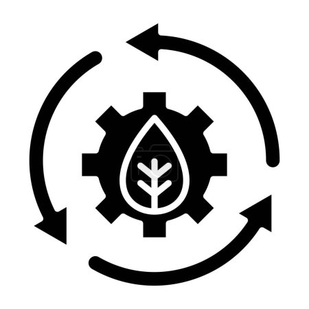 Ilustración de Energía Sostenible icono simple, ilustración vectorial - Imagen libre de derechos