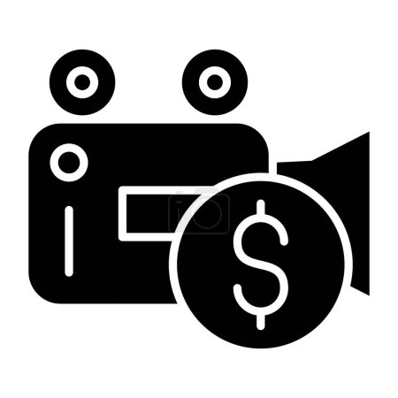 Téléchargez les illustrations : Film Budget icône simple, illustration vectorielle - en licence libre de droit