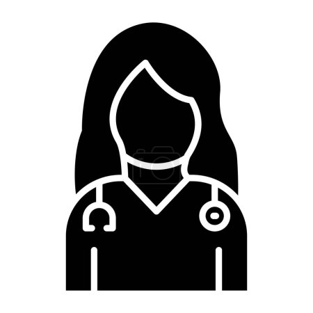 Illustration for Female doctor icon, vector illustration - Royalty Free Image