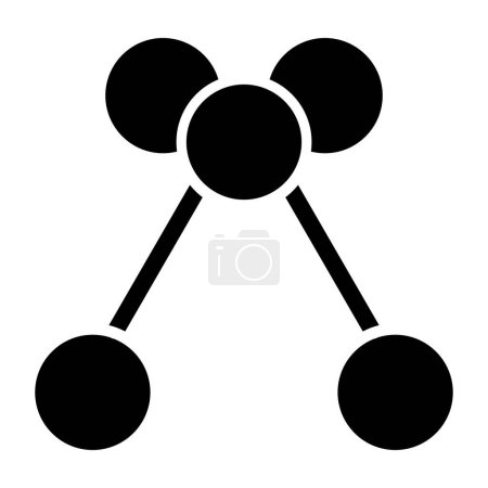 Ilustración de Moléculas. Icono web ilustración simple - Imagen libre de derechos