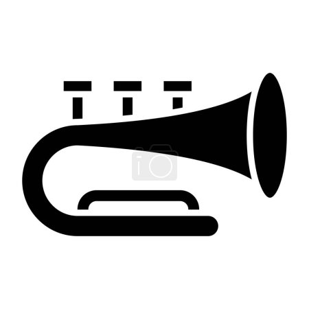Illustration for Trumpet. web icon simple illustration - Royalty Free Image