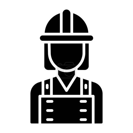 Illustration for Architect Female simple icon, vector illustration - Royalty Free Image