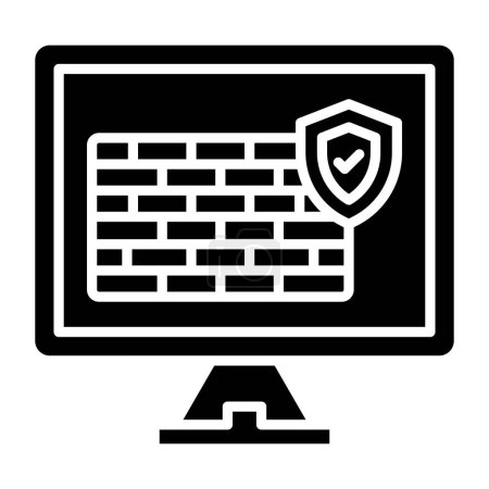 Illustration for Computer Firewall simple icon, vector illustration - Royalty Free Image