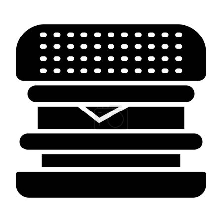 Ilustración de Burger Sandwich icono simple, ilustración vectorial - Imagen libre de derechos