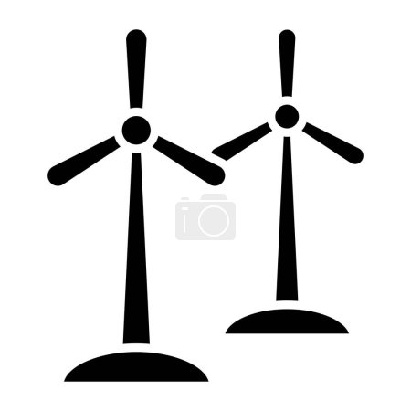 Téléchargez les illustrations : Moulins à vent icône simple, illustration vectorielle - en licence libre de droit