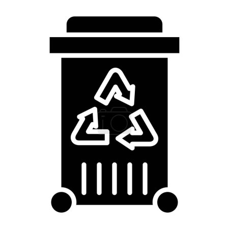 Illustration for Eco Trash Bin simple icon, vector illustration - Royalty Free Image