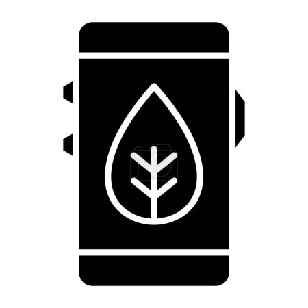 Illustration for Eco Smartphone simple icon, vector illustration - Royalty Free Image