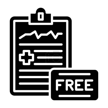 Illustration for Free Medical Checkup simple icon, vector illustration - Royalty Free Image