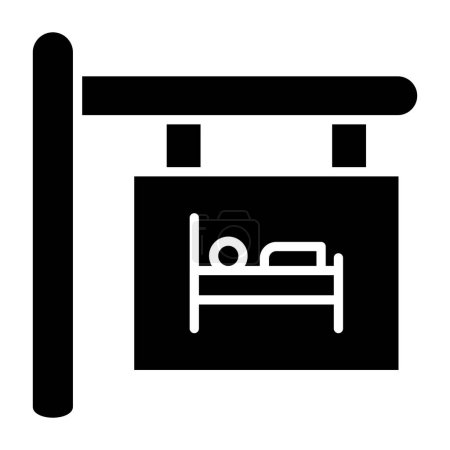Illustration for Hotel. web icon simple design - Royalty Free Image