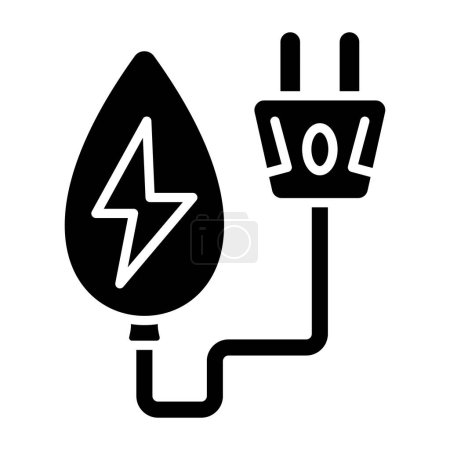 Illustration for Hydroelectricity plug. simple illustration - Royalty Free Image