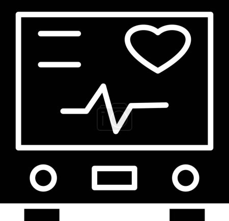 Illustration for Heartbeat. web icon simple illustration - Royalty Free Image