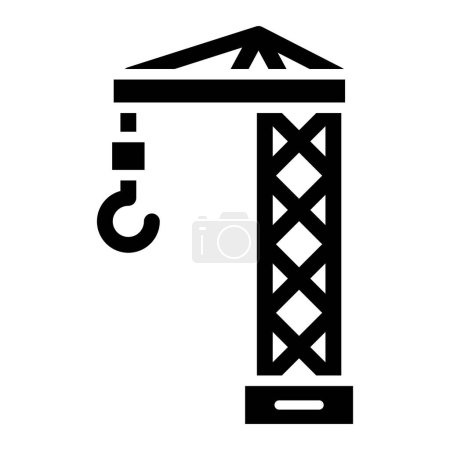 Ilustración de Icono de la grúa, ilustración vectorial diseño simple - Imagen libre de derechos