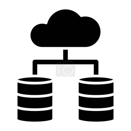 Téléchargez les illustrations : Cloud Storage, illustration vectorielle design simple - en licence libre de droit