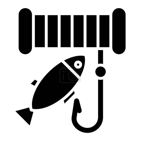 Ilustración de Icono de pesca, ilustración vectorial - Imagen libre de derechos