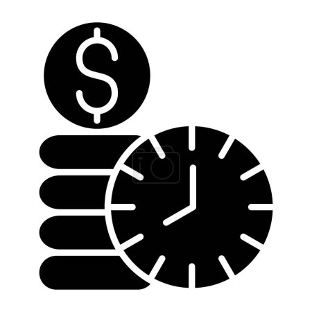 Téléchargez les illustrations : Le temps d'argent. Conception simple - en licence libre de droit