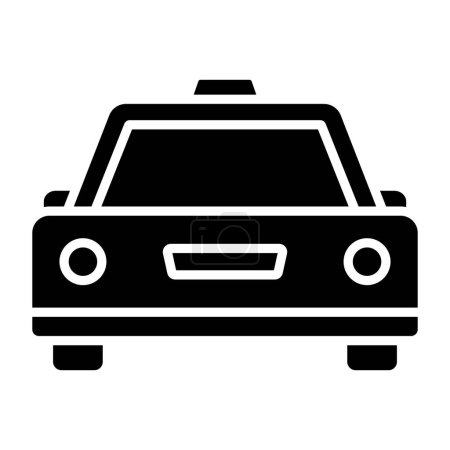 Téléchargez les illustrations : Taxi, illustration vectorielle design simple - en licence libre de droit