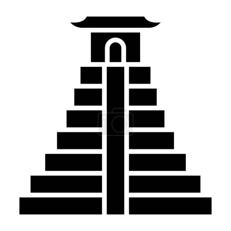 Ilustración de Icono de Chichén Itzá vector ilustración - Imagen libre de derechos