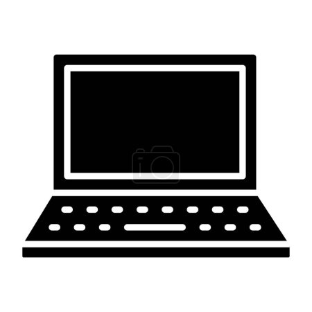 Illustration for Laptop icon. web simple flat design - Royalty Free Image