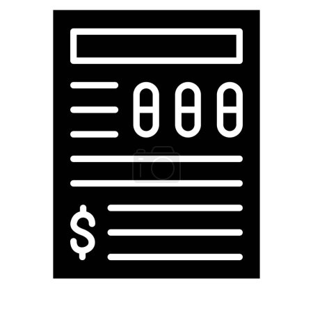 Illustration for Invoice. web icon simple illustration - Royalty Free Image
