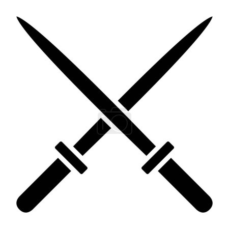 Illustration for Swords. web icon simple illustration - Royalty Free Image