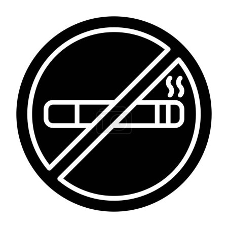 Téléchargez les illustrations : Icône non fumeur, illustration vectorielle - en licence libre de droit