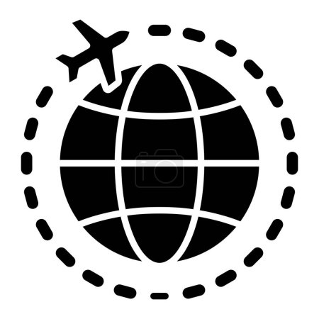 Illustration for International Flight vector icon. - Royalty Free Image