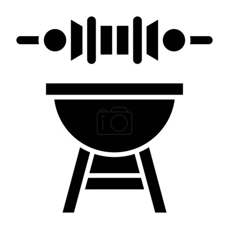 Illustration for Barbecue grill. simple design - Royalty Free Image