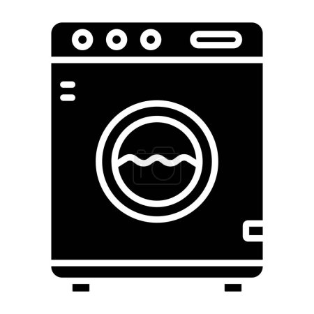 Téléchargez les illustrations : Illustration vectorielle icône machine à laver - en licence libre de droit