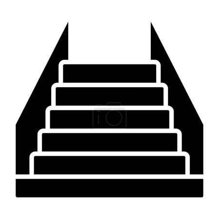 Ilustración de Icono de escaleras. ilustración simple de escaleras - Imagen libre de derechos