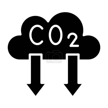 Illustration for Reduce Co2 Emissions. simple design - Royalty Free Image