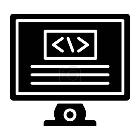 Illustration for Coding. web icon simple design - Royalty Free Image