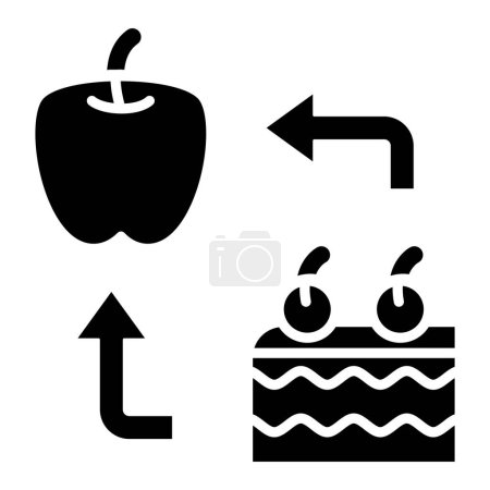 Illustration for Food Substitution icon, vector illustration - Royalty Free Image