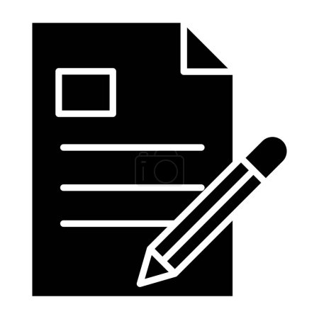 Illustration for Content Writing icon, vector illustration - Royalty Free Image