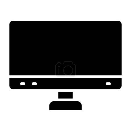 Téléchargez les illustrations : Computer monitor icon. simple illustration of laptop vector icons for web design isolated on white background - en licence libre de droit